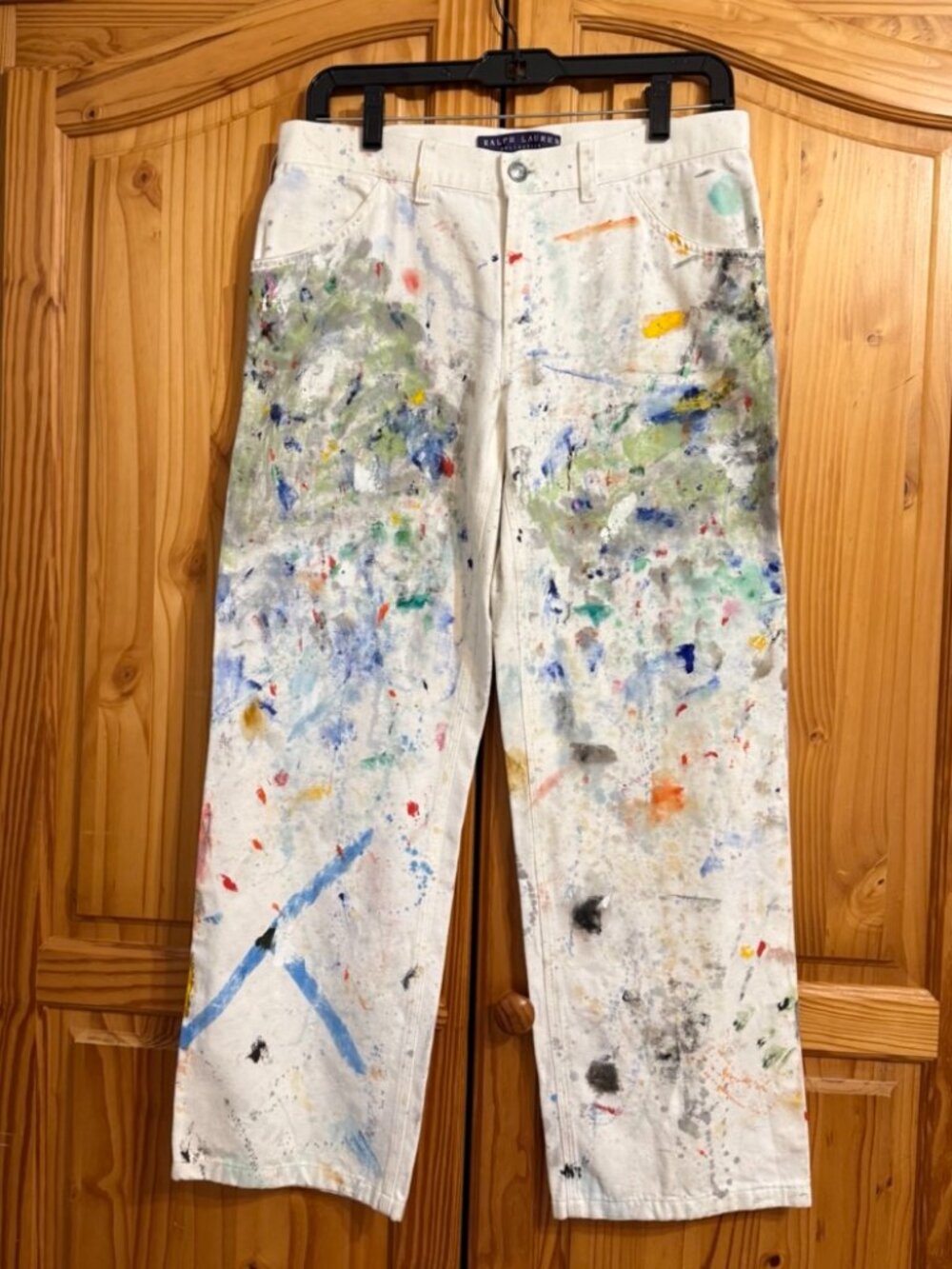 Ralph Lauren Purple Collection-Graphic Print Painters Pants-Size 6
